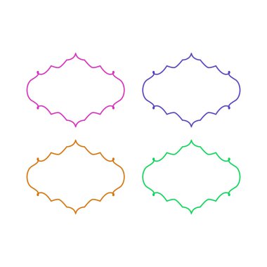 Düğün Stili Romantizm Süsleme Etiketleri Koleksiyonu