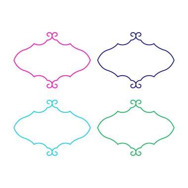 Düğün Stili Romantizm Süsleme Etiketleri Koleksiyonu