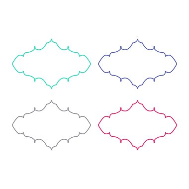 Düğün Stili Romantizm Süsleme Etiketleri Koleksiyonu