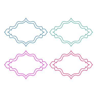 Düğün Stili Romantizm Süsleme Etiketleri Koleksiyonu