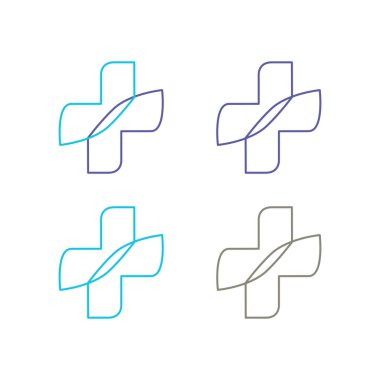 DOKTOR MEDİKTİK Çapraz İşaret Sembolü logosu VECTOR