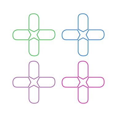 DOKTOR MEDİKTİK Çapraz İşaret Sembolü logosu VECTOR