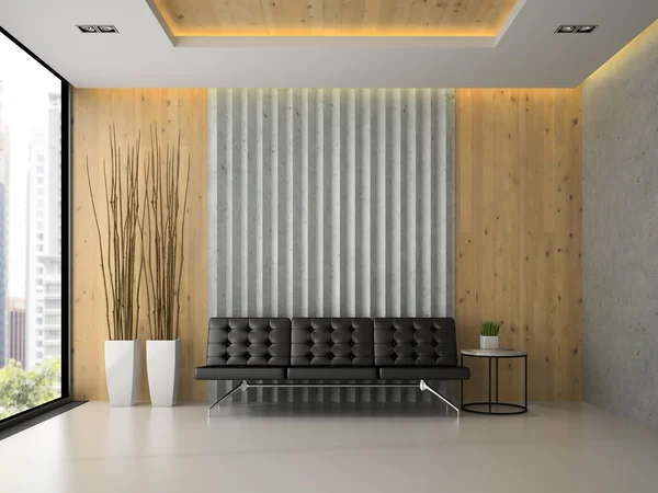 Interior de la moderna sala de espera 3D renderizado — Foto de Stock