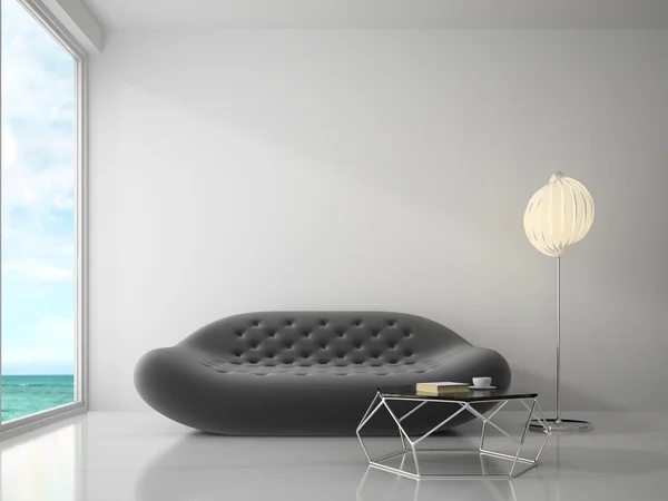 İç modern tasarım Oda 3d render — Stok fotoğraf