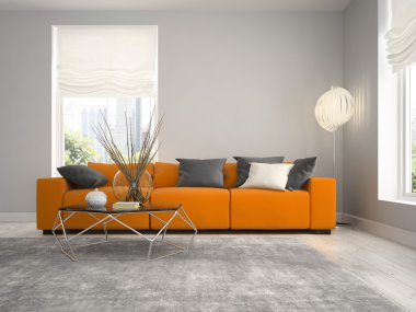 İç modern tasarım Oda 3d render