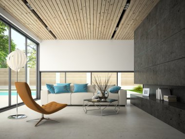 Şoförünün Yüzme Havuzu 3d render ile iç