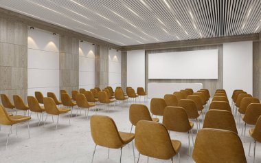 3B ekran görüntülemesi olan içi boş oditoryum odası