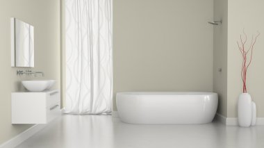 Modern banyo penceresi ile iç