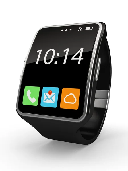 Black Smart watch isolated on white background — Stock Photo, Image