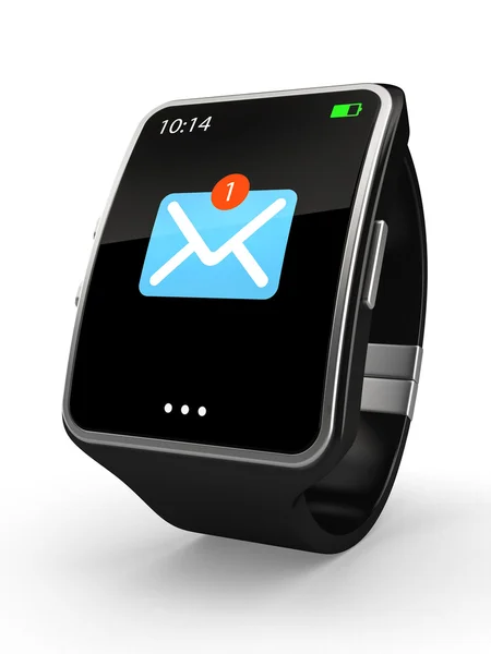 Black Smart watch on white background — Stock Photo, Image