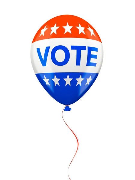 American VOTE ballon isolado sobre fundo branco — Fotografia de Stock