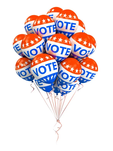 Bunch of american VOTE ballons isolated on white background — Stock Photo, Image