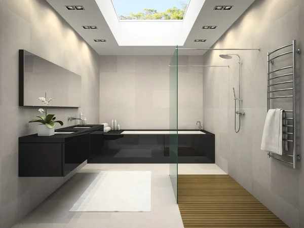 3d rendering moderna klassiska badrum med lyxiga kakel inredning ...