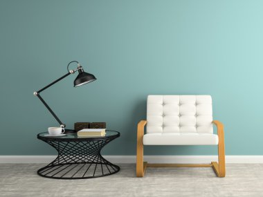 Siyah lamba 3d render ile iç parçası