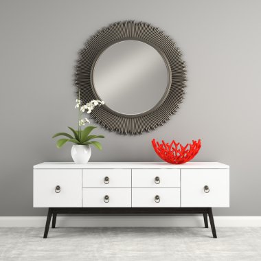 Şık konsol 3d render ile iç parçası 2