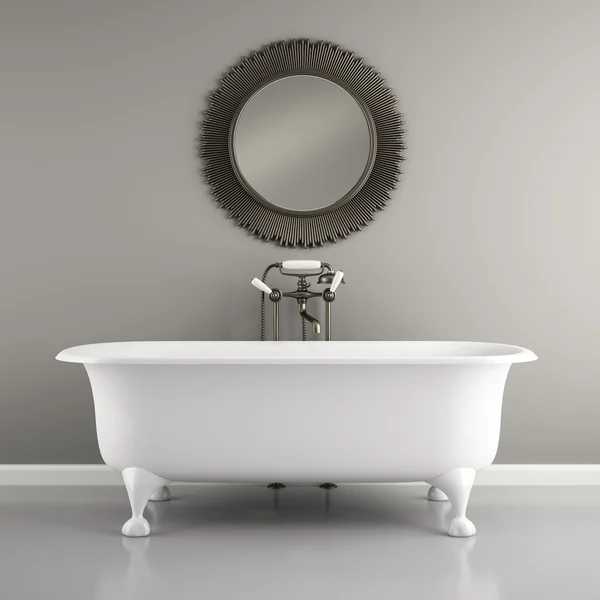Deel van interieur klassieke badkamer met stijlvolle Bad 3D-rendering — Stockfoto