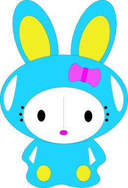 Pembe fiyonklu havalı tavşan 