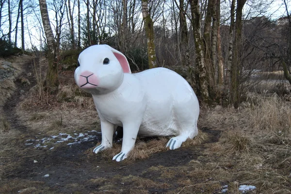 Velký králík sochařství — Stock fotografie