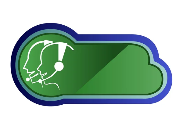 Yeşil uzun çağrı merkezi logosu