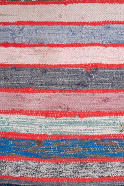 Etnik köy tarzında el yapımı kumaş. Eski doku.