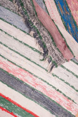 Etnik köy tarzında el yapımı kumaş. Eski doku.