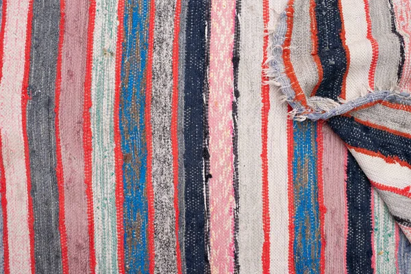 Tissu Fait Main Dans Style Ethnique Rustique Ancienne Texture — Photo