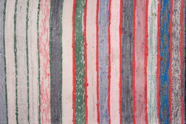 Etnik köy tarzında el yapımı kumaş. Eski doku.