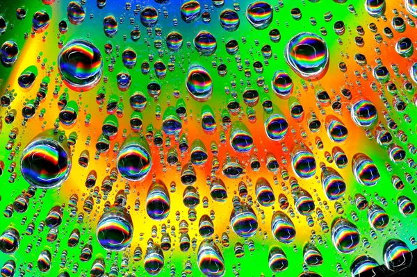 Water Drops on Diffraction Surface — Stock Photo, Image