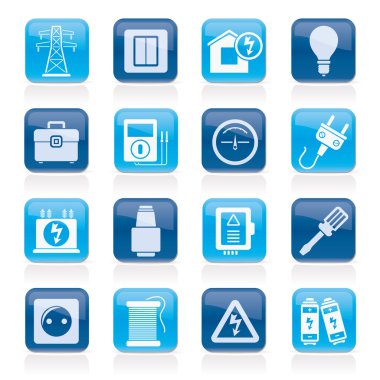 güç, enerji ve elektrik simgeler