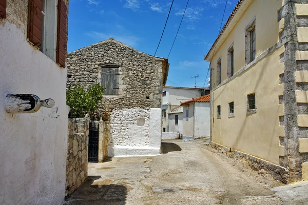 Via e vecchie case in Ag. Villaggio Leon, Zante, Isole Ionie — Foto Stock