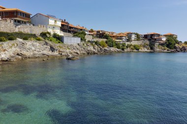 Panoramik kent ve Karadeniz Sozopol, Burgaz bölge içinde