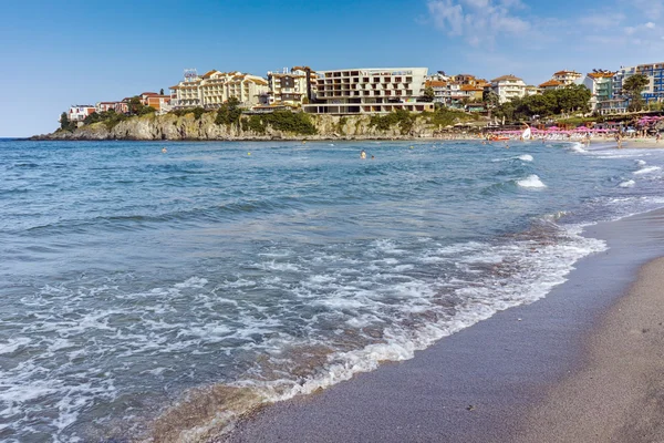 Panoramiczny widok na plażę w Sozopolu, region Burgas — Zdjęcie stockowe