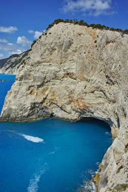 Porto Katsiki Beach, Lefkada, Ionian Islands yakınındaki taş