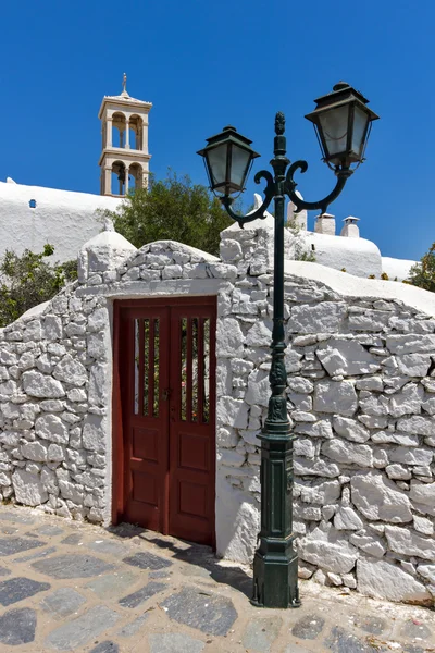 Panagia Tourliani kloster intown av Ano Mera, ön Mykonos, Grekland — Stockfoto