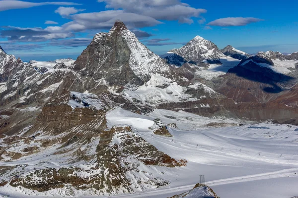 Mount Matterhorn, Valais Canton, Alplerin muhteşem görünümü — Stok fotoğraf