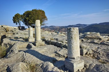 Panoramik antik Trakya şehir olan Perperikon, Kırcaali bölgesi