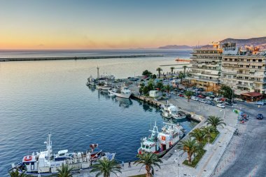 Kavala, Doğu Makedonya ve Trakya şaşırtıcı panoramik gündoğumu görünümünü