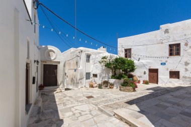 Küçük kare kalenin Chora şehir, Naxos Adası, Kiklad Adaları