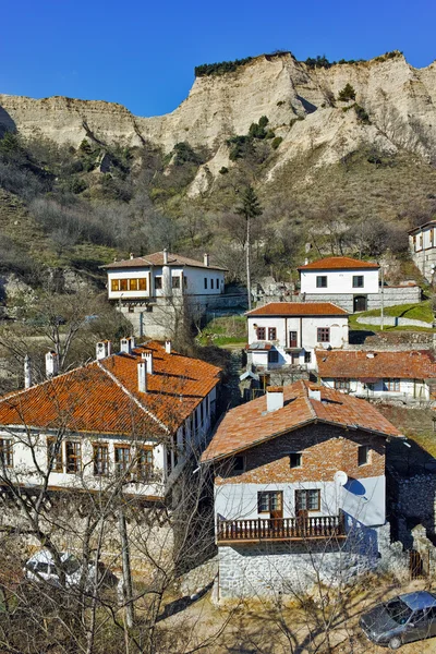 Panorámás kilátással a régi Melnik város, régió Blagoevgrad — Stock Fotó