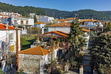 Panoramik manzaralı eski kasaba Xanthi, Yunanistan