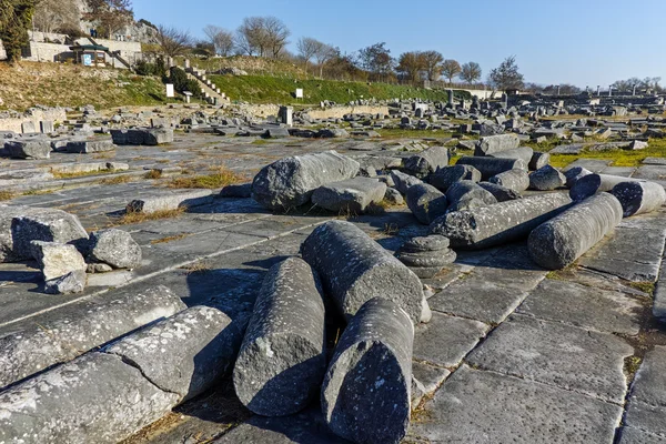Sütunları arkeolojik alanda eski Filippi, Yunanistan