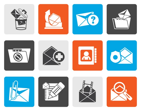 Flat E-mail and Message Icons — Stock Vector