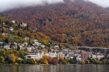 Panorama Montreux ve Alpler, Vaud Kantonu