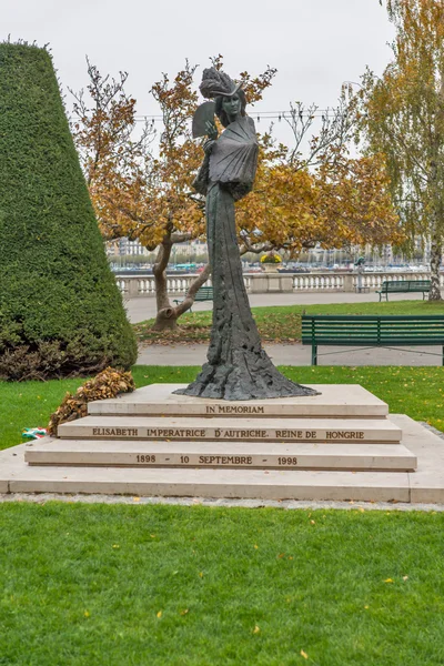 Monument of Empress Elisabeth of Austria,  Geneva — Stock Photo, Image