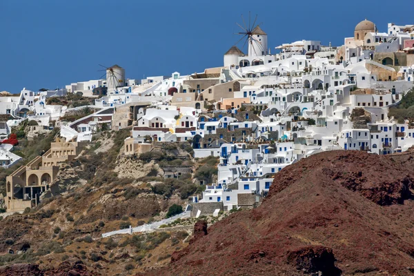 Niesamowity krajobraz do Oia miasta, wyspy Santorini, Grecja — Zdjęcie stockowe