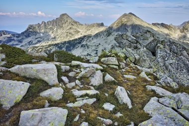 Panorama Dzhangal ve momin dvor Peaks, Pirin Dağı