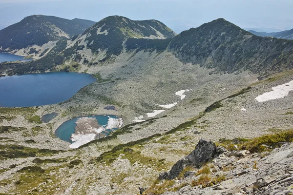 Kremenski sjöar, Visa formuläret Dzhano peak, Pirin berget — Stockfoto