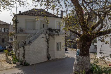 Panagia köyünde eski ev ve ahşap yüzyıllar, Thassos Adası, Yunanistan