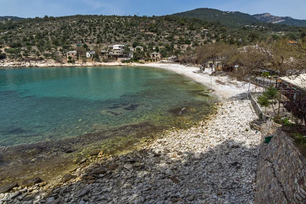 Vista panorámica del pueblo de Aliki, isla de Tasos, Grecia — Foto de Stock