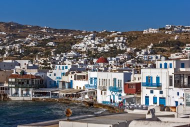 Ana Şehir Adası Mykonos, Yunanistan için panoramik görünüm
